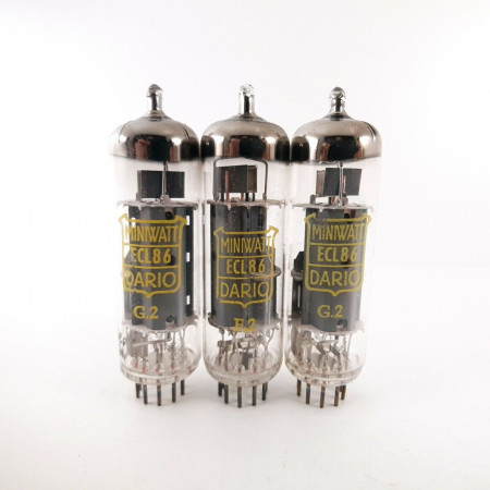 3 X ECL86 MINIWATT-DARIO TUBE. DIMPLE GETTER. 1960s PROD. NOS/NIB. CZ  ENA