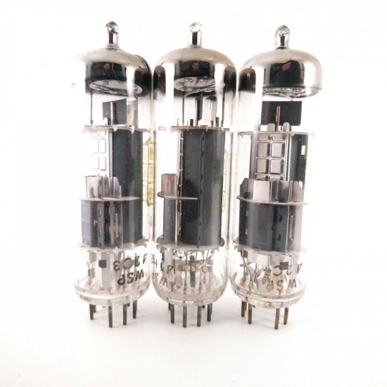 3 X ECL86 MINIWATT-DARIO TUBE. DIMPLE GETTER. 1960s PROD. NOS/NIB. CZ  ENA