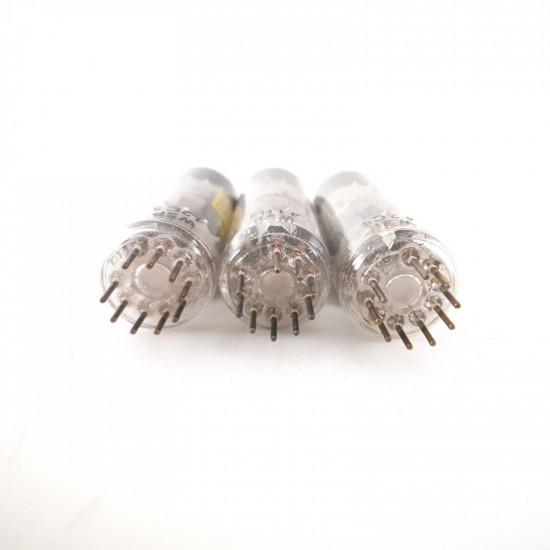 3 X ECL86 MINIWATT-DARIO TUBE. DIMPLE GETTER. 1960s PROD. NOS/NIB. CZ  ENA