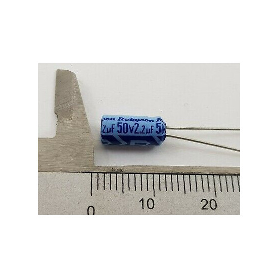 ELECTROLYTIC CAPACITOR RUBICON 2.2uF 50V  NOS (New Old Stock) 5PC C599U60F111220