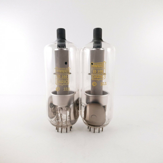 2 X ED500 MINIWATT-DARIO TUBE. HALO GETTER. 1960s PHILIPS PROD. NOS/NIB. CZ  ENA