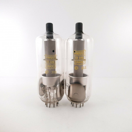 2 X ED500 MINIWATT-DARIO TUBE. HALO GETTER. 1960s PHILIPS PROD. NOS/NIB. CZ  ENA