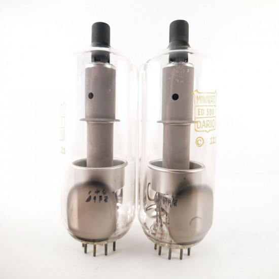 2 X ED500 MINIWATT-DARIO TUBE. HALO GETTER. 1960s PHILIPS PROD. NOS/NIB. CZ  ENA