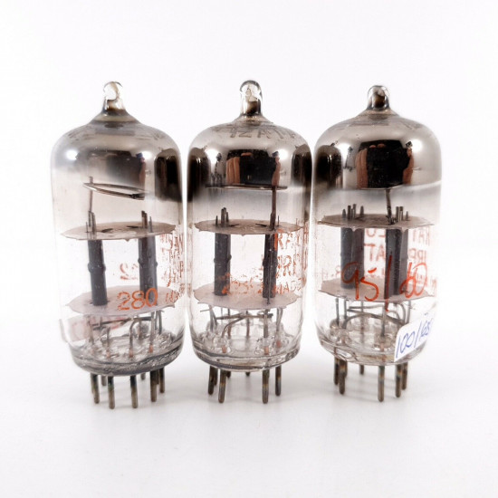3 X JRP 12AT7 RAYTHEON TUBE. D-G. 1950s PROD. READ DESCRIPTION. AF  ENA
