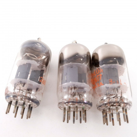 3 X JRP 12AT7 RAYTHEON TUBE. D-G. 1950s PROD. READ DESCRIPTION. AF  ENA