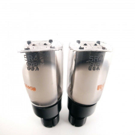 2 X 5R4GYB RCA TUBE. BLACK PLATES. DUAL GETTER. 1986s PROD. NOS/NIB. CZ  ENA