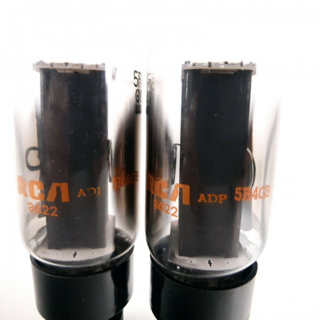 2 X 5R4GYB RCA TUBE. BLACK PLATES. DUAL GETTER. 1986s PROD. NOS/NIB. CZ  ENA