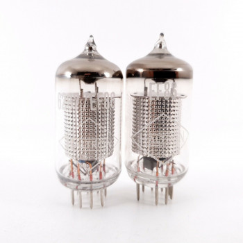 2 X EF86 HALTRON TUBE. 1960s PROD. MESH PLATE. NOS MATCHED PAIR. AF  ENA