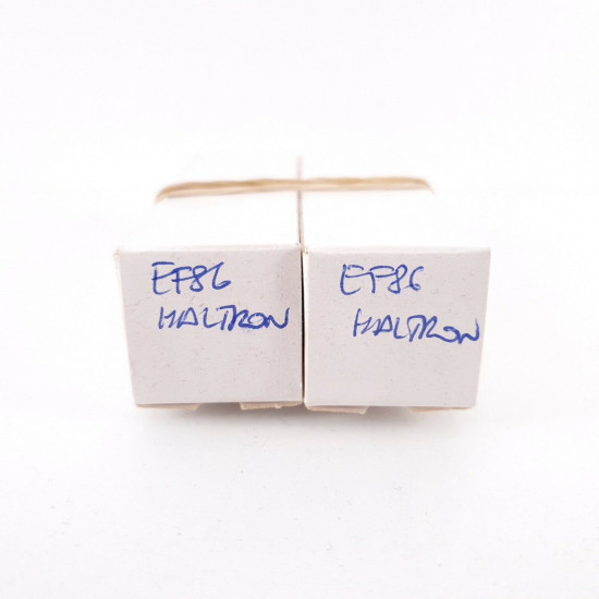 2 X EF86 HALTRON TUBE. 1960s PROD. MESH PLATE. NOS MATCHED PAIR. AF  ENA