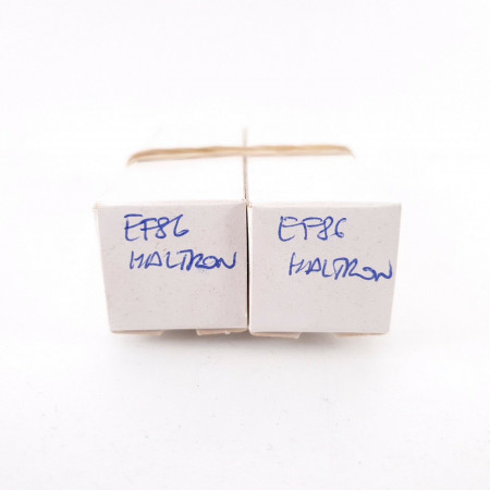 2 X EF86 HALTRON TUBE. 1960s PROD. MESH PLATE. NOS MATCHED PAIR. AF  ENA