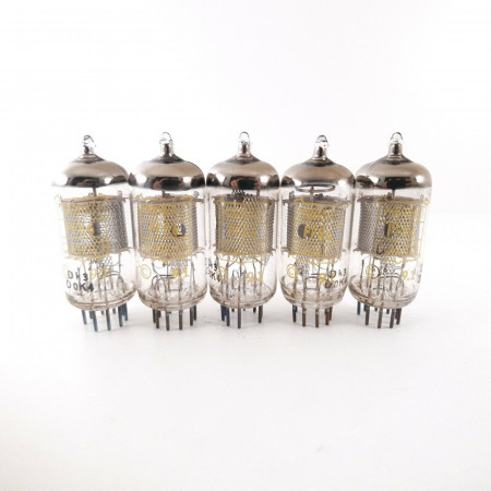 5 X PF86 MINIWATT-DARIO TUBE. 1960s VALVO PROD. MESH PLATES. NOS/NIB. CZ  ENA