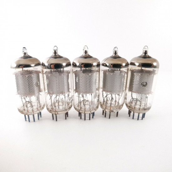5 X PF86 MINIWATT-DARIO TUBE. 1960s VALVO PROD. MESH PLATES. NOS/NIB. CZ  ENA