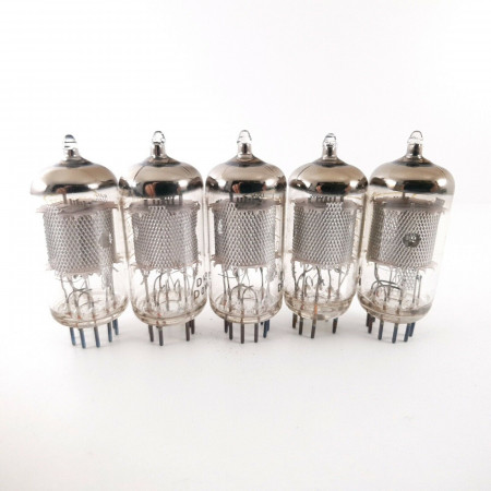 5 X PF86 MINIWATT-DARIO TUBE. 1960s VALVO PROD. MESH PLATES. NOS/NIB. CZ  ENA