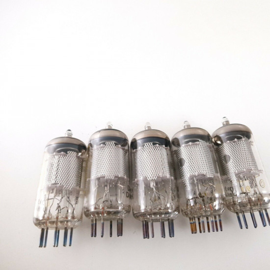 5 X PF86 MINIWATT-DARIO TUBE. 1960s VALVO PROD. MESH PLATES. NOS/NIB. CZ  ENA