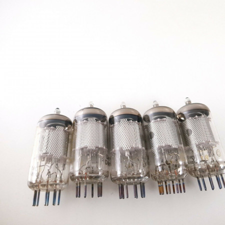 5 X PF86 MINIWATT-DARIO TUBE. 1960s VALVO PROD. MESH PLATES. NOS/NIB. CZ  ENA