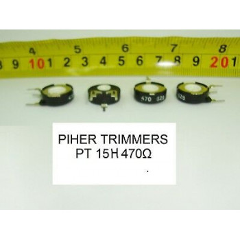 2 x POTENCIOMETROS - TRIMMERS. PIHER PCB PT15H 470 Ohm  (15mm. diametro Lineal)