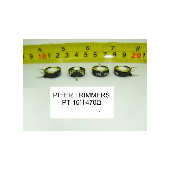 2 x POTENCIOMETROS - TRIMMERS. PIHER PCB PT15H 470 Ohm  (15mm. diametro Lineal)