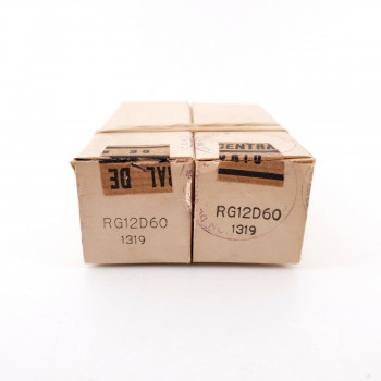 2 X RG12D60 TUBE. 1940s PROD. SOLID GETTER. BLACK PLATES. AF  ENA