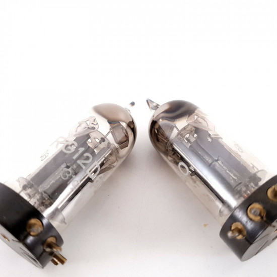 2 X RG12D60 TUBE. 1940s PROD. SOLID GETTER. BLACK PLATES. AF  ENA