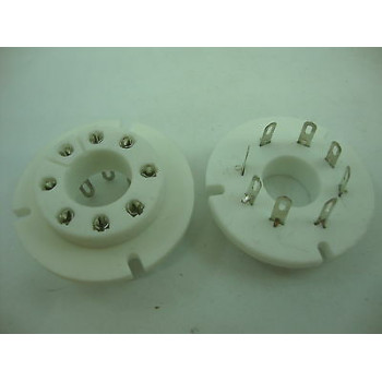 LS50 TUBE SOCKET. 8 PINS CERAMIC SOCKET, FOR LS50 / GU50 TUBE.
