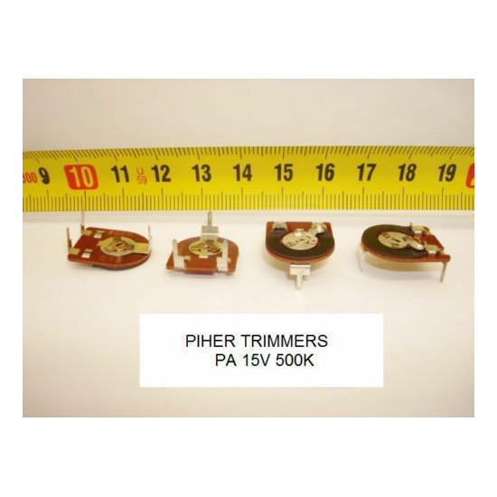 2 x POTENCIOMETROS - TRIMMERS. PIHER PCB PT15V 500 KOhm (15mm. diametro.Lineal )