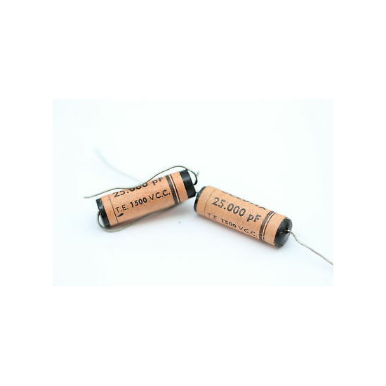 POLYESTER CAPACITOR 25.000pF 1500V NOS (New Old Stock) 1PC. CA36CU1F120219