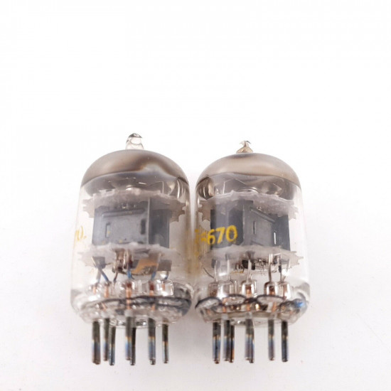 2 X 5670 UNITED TUBE. BLACK PLATES. NOS/NIB. AF  ENA