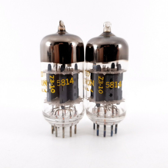 2 X 5814 UNITED TUBE. 1973 PROD. MATCHED PAIR NOS/NIB. AF  ENA