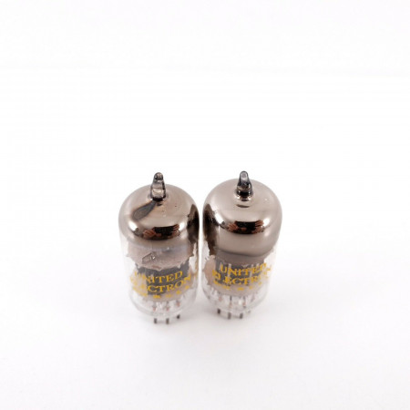 2 X 5814 UNITED TUBE. 1973 PROD. BLACK PLATES. D-G. MATCHED PAIR NOS/NIB AF  ENA