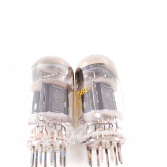 2 X 5814 UNITED TUBE. 1973 PROD. BLACK PLATES. D-G. MATCHED PAIR NOS/NIB AF  ENA