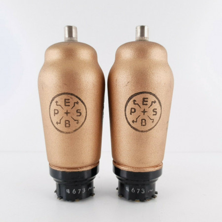 2 X 4673 VALVO TUBE. GOLD PAINT. CQ  ENA