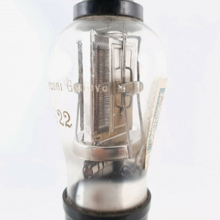 1 X S22 MARCONI TUBE. R. AERONAUTICA. CHROME PLATES. GLOBE. 1930s. 1 CQ  ENA