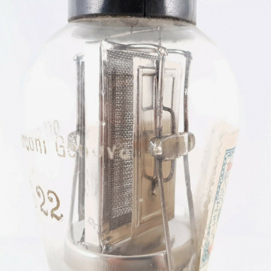 1 X S22 MARCONI TUBE. R. AERONAUTICA. CHROME PLATES. GLOBE. 1930s. 1 CQ  ENA