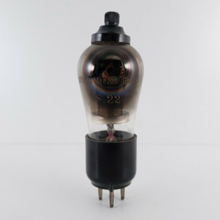 1 X S22 MARCONI TUBE. R. AERONAUTICA. CHROME PLATES. GLOBE. 1930s. 2 CQ  ENA