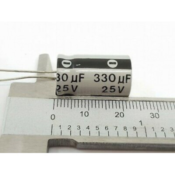ELECTROLYTIC CAPACITOR 330uF 25V MARSA (13 X 21) (New Old Stock) 2 PCS CA184U275
