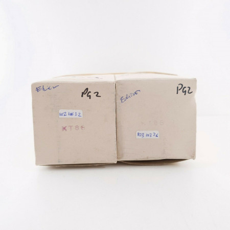 2 X KT88 TUBE. EDICRON BRAND. DUAL GETTER. BLACK PLATES. MATCHED PAIR. CL  ENA