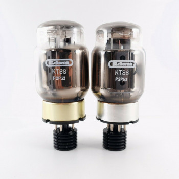 2 X KT88 TUBE. EDICRON BRAND. DUAL GETTER. BLACK PLATES. MATCHED PAIR. CL  ENA 2