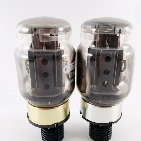 2 X KT88 TUBE. EDICRON BRAND. DUAL GETTER. BLACK PLATES. MATCHED PAIR. CL  ENA