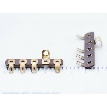 4-SOLDER-LUG BAKELITE TERMINAL STRIP A NOS 5PC. CA276U395F110517