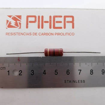 1 X 1W 47R 5% 1970s VINTAGE PIHER RESISTOR. NOS RESISTOR. C1792U73F120121