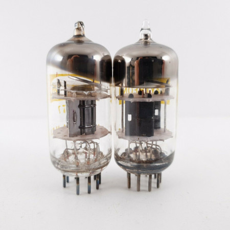 2 X 12AT7 TUBE. RAYTHEON BRAND. 3 MICAS. BLACK PLATES. TILTED GETTER.  CL  ENA