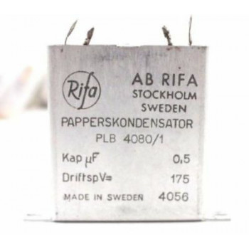 ELECTROLYTIC CAPACITOR RIFA 0,5UF 175V USED CA308U1F030717