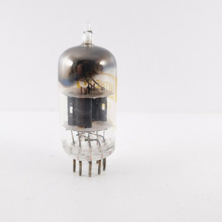 1 X 12AT7 TUBE. RAYTHEON BRAND. BLACK PLATES. TILTED GETTER.  CL  ENA