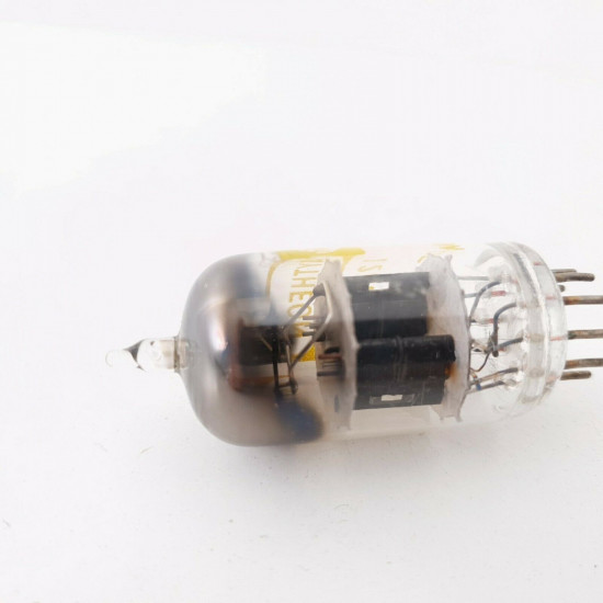 1 X 12AT7 TUBE. RAYTHEON BRAND. BLACK PLATES. TILTED GETTER.  CL  ENA