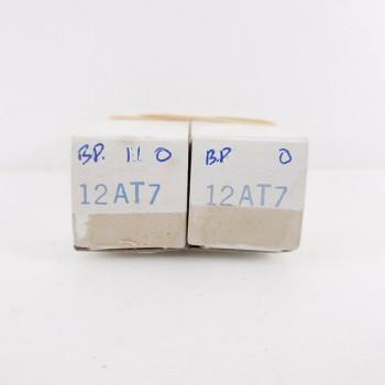 2 X 12AT7WA TUBE. RAYTHEON BRAND. BLACK PLATES. MATCHED & BALANCED PAIR. CL  ENA