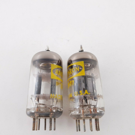 2 X 12AT7WA TUBE. RAYTHEON BRAND. BLACK PLATES. MATCHED & BALANCED PAIR. CL  ENA