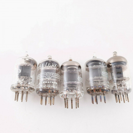 5 X 5654 / 6AK5W TUBE. HEINTZ AND KAUFMAN BRAND. BLACK PLATES. CL  ENA