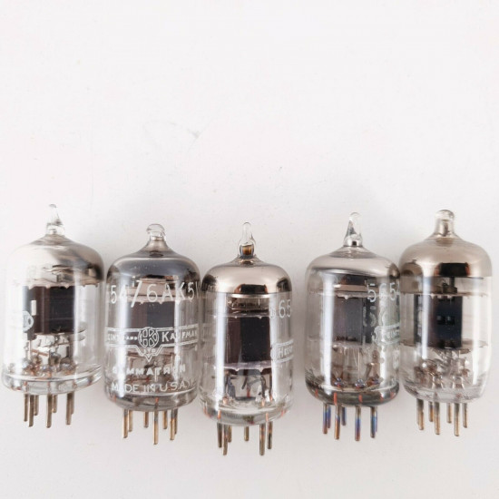 5 X 5654 / 6AK5W TUBE. HEINTZ AND KAUFMAN BRAND. BLACK PLATES. CL  ENA