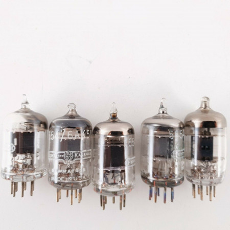 5 X 5654 / 6AK5W TUBE. HEINTZ AND KAUFMAN BRAND. BLACK PLATES. CL  ENA