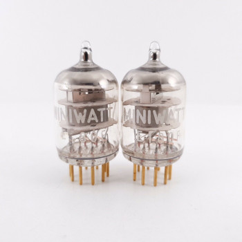 2 X E180F MINIWATT. SPECIAL QUALITY SQ. GOLD PIN 3 MICAS. MATCHED PAIR 1 CL  ENA